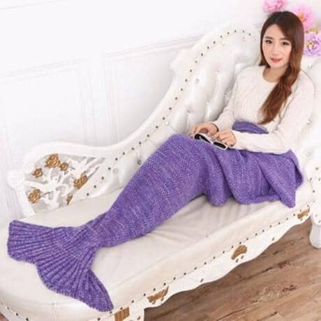 Manta de lana forma sirena